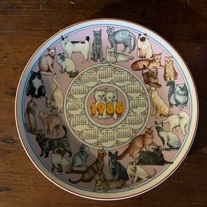 Vintage Cat Calendar Plate